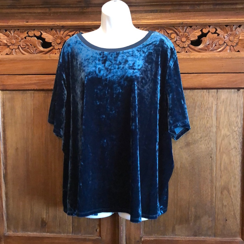 Ava and Viv lush velvet party top. Size 4X